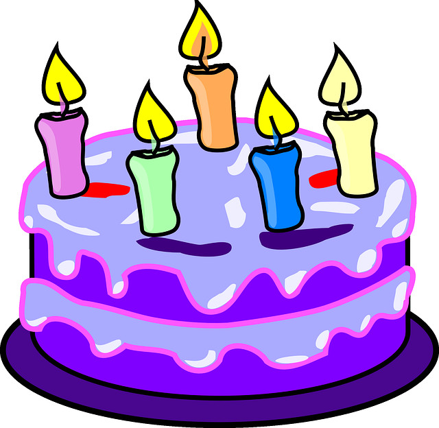 Birthday Cake Graphic
 Free vector graphic Cake Candles Birthday Purple