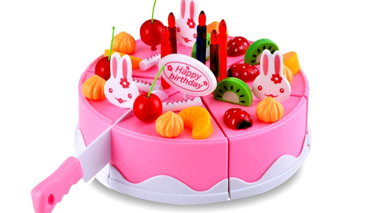 Birthday Cake Toy
 Pretend Play For Kids Toy Cutting Velcro Fruit Birthday