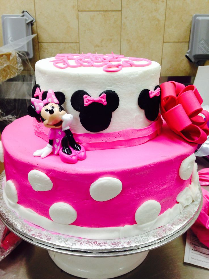 Birthday Cake Walmart
 Minnie Mouse cake Two tier cake Walmart cake Walmart