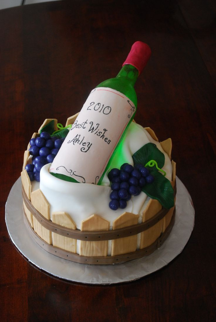 Birthday Cake Wine
 wine bottle birthday cakes Wine Bottle Cake