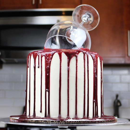 Birthday Cake Wine
 The “ e Glass Too Many” Cake