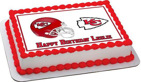 Birthday Cakes Kansas City
 Kansas City Chiefs Edible Cake Topper & Cupcake Toppers