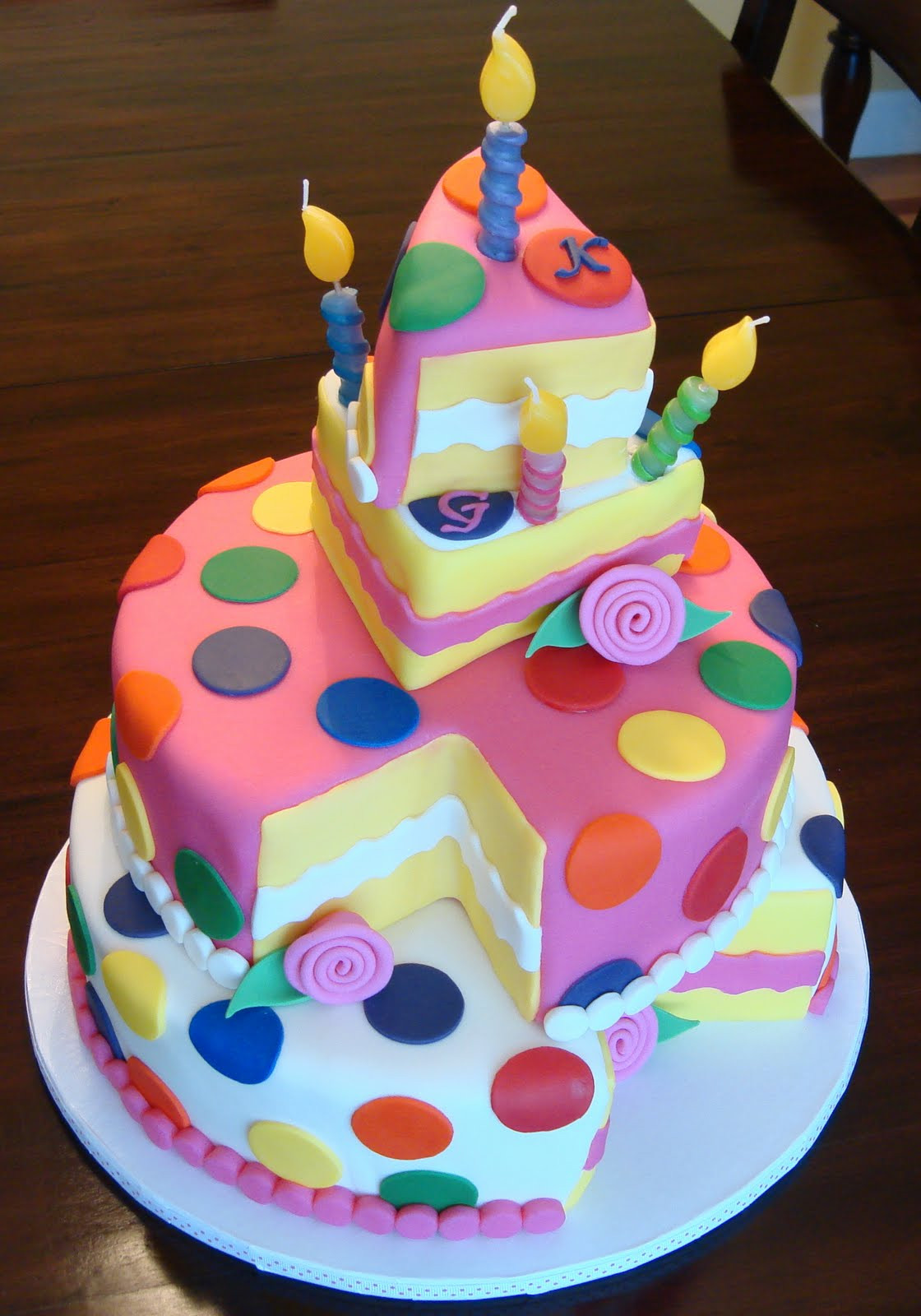 Birthday Cakes Pictures
 Debby s Cakes Topsy Turvy Polka Dot Birthday "Cake"