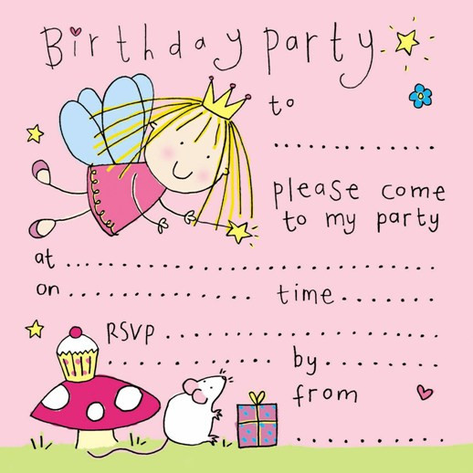 Birthday Card Invitation Templates
 Free Printable Fairy Birthday Party Invitation