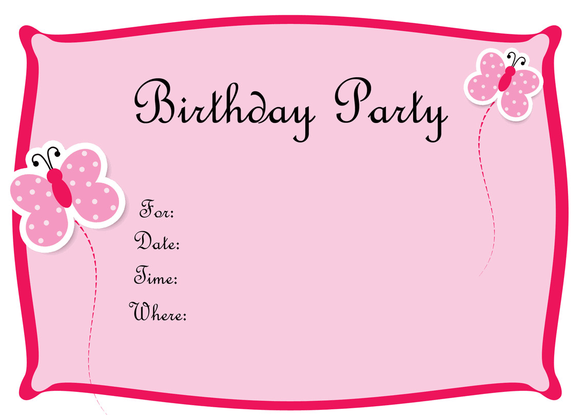 Birthday Card Invitation Templates
 Free Birthday Invitations To Print
