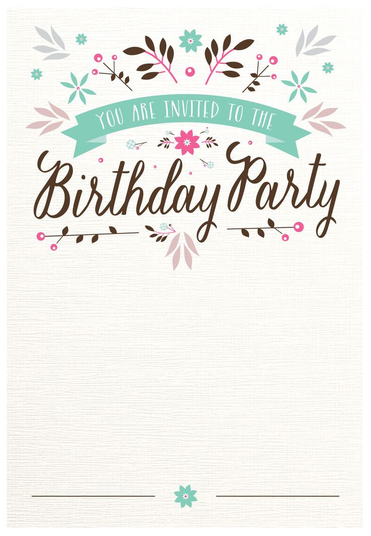 Birthday Card Invitation Templates
 FREE 18th Birthday Invitations Wording – Bagvania