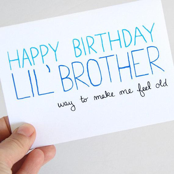 Birthday Cards For Brothers
 Little Brother Birthday Card Birthday Card For by JulieAnnArt