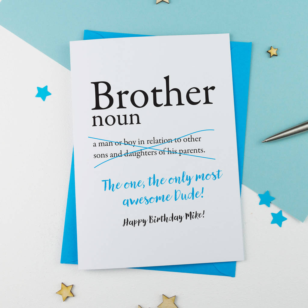 Birthday Cards For Brothers
 brother birthday card personalised by a is for alphabet