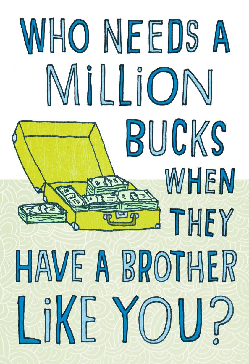 Birthday Cards For Brothers
 Million Bucks Funny Birthday Card for Brother Greeting