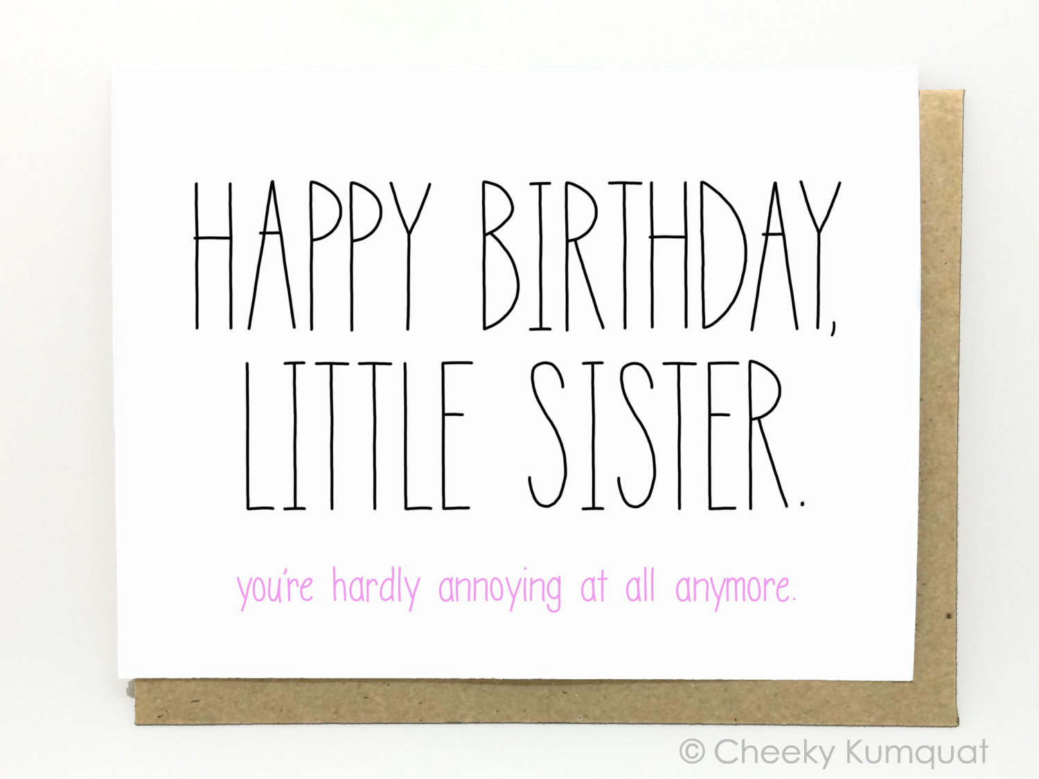 Birthday Cards For Sister Funny
 Funny Birthday Card Birthday Card for Sister by CheekyKumquat