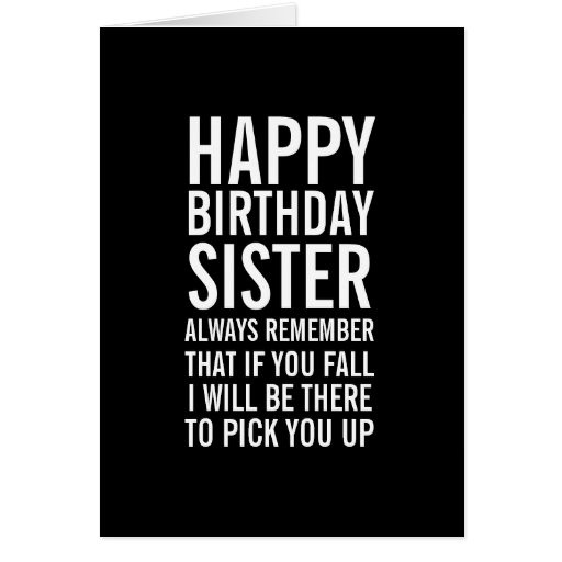 Birthday Cards For Sister Funny
 If You Fall Sister Funny Happy Birthday Card