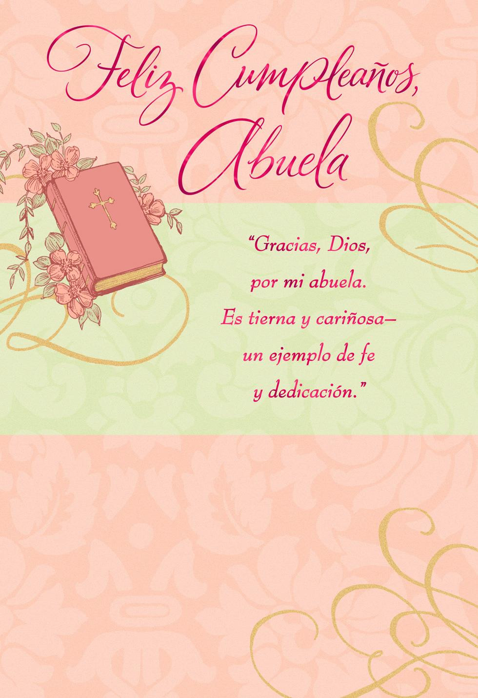 Birthday Cards In Spanish
 So Blessed Spanish Language Grandmother Religious Birthday