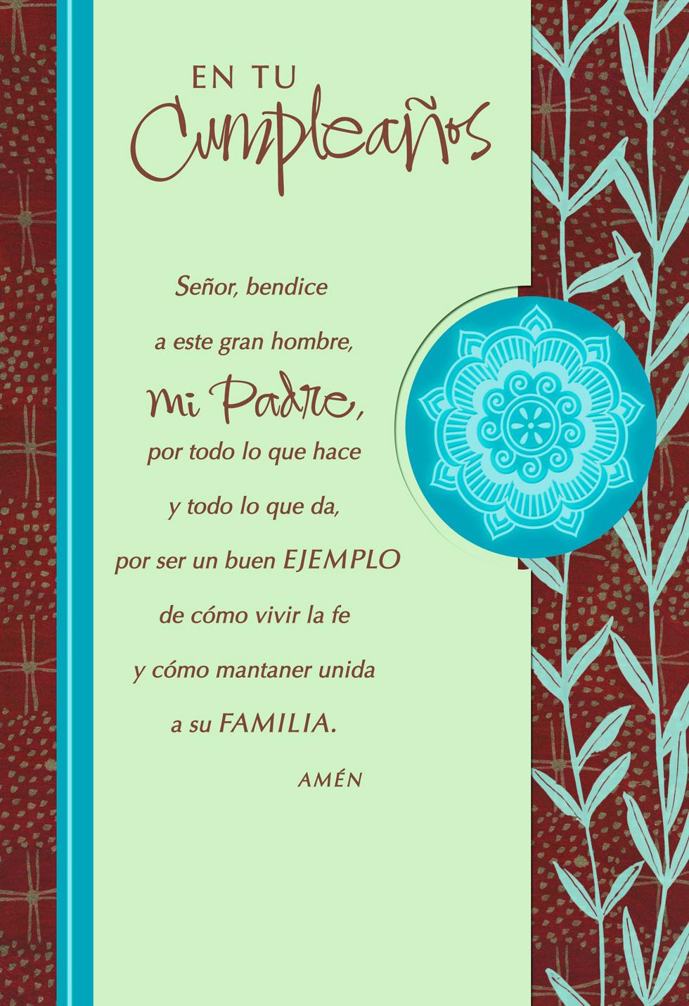 Birthday Cards In Spanish
 My Prayer for You Dad Spanish Language Religious Birthday