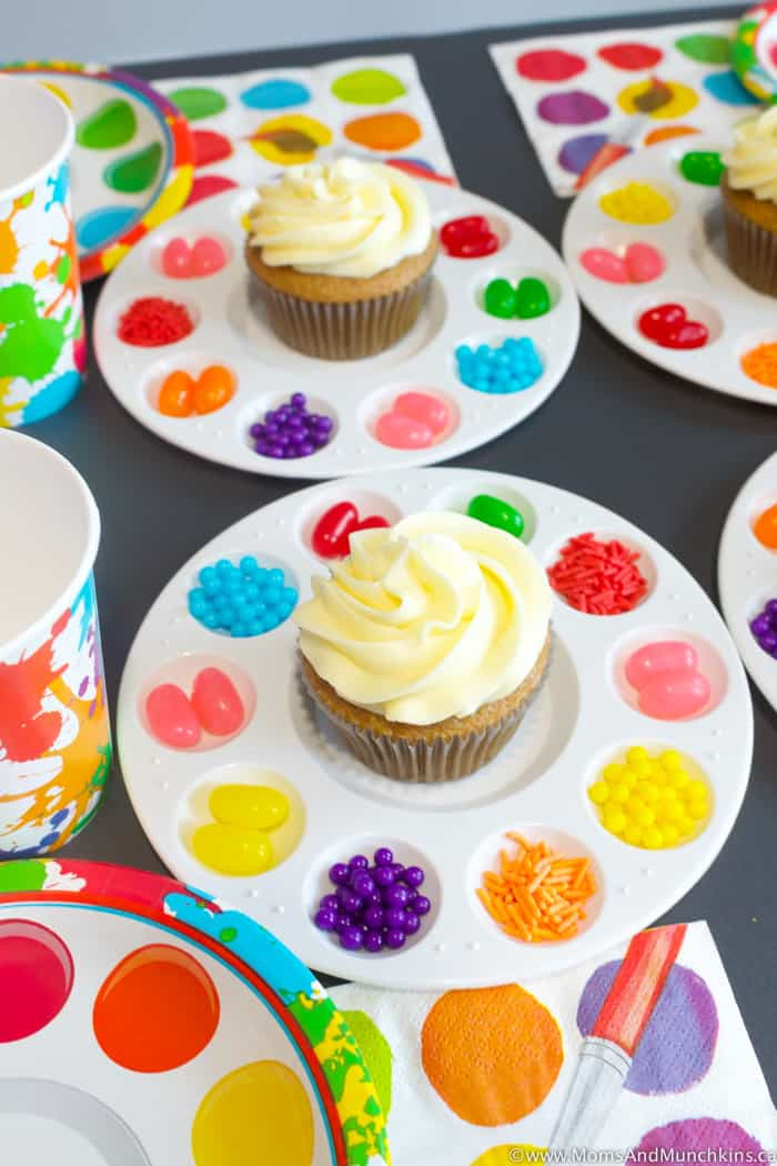 Birthday Cupcake Decorating Ideas
 Art Birthday Party Ideas for Kids Moms & Munchkins