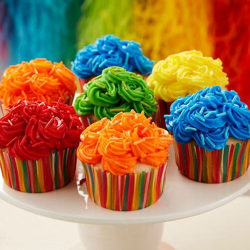 Birthday Cupcake Decorating Ideas
 Bright and Bold Birthday Cupcakes