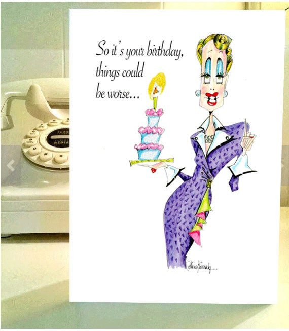 Birthday Funny Card
 Funny Birthday Card women humor cards birthday cards for