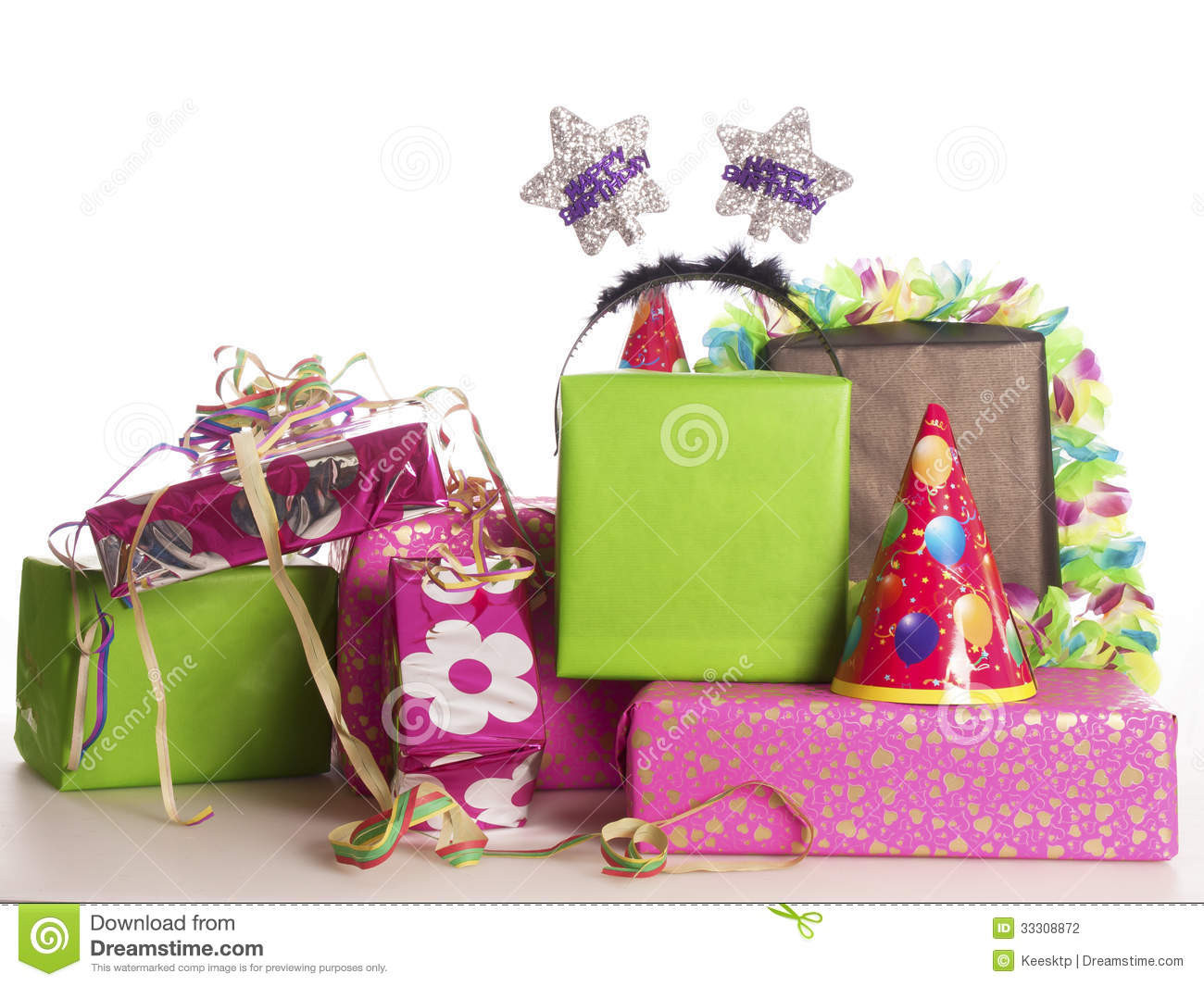 Birthday Gift For Child
 Colorful birthday presents stock photo Image of streaked