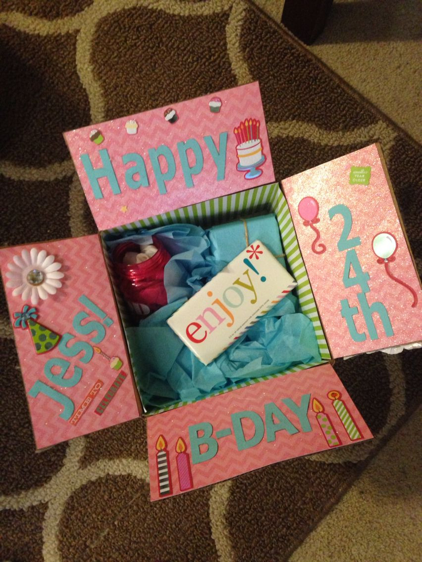 Birthday Gift For Female Friend
 Best friend birthday box Decorate the inside of the box