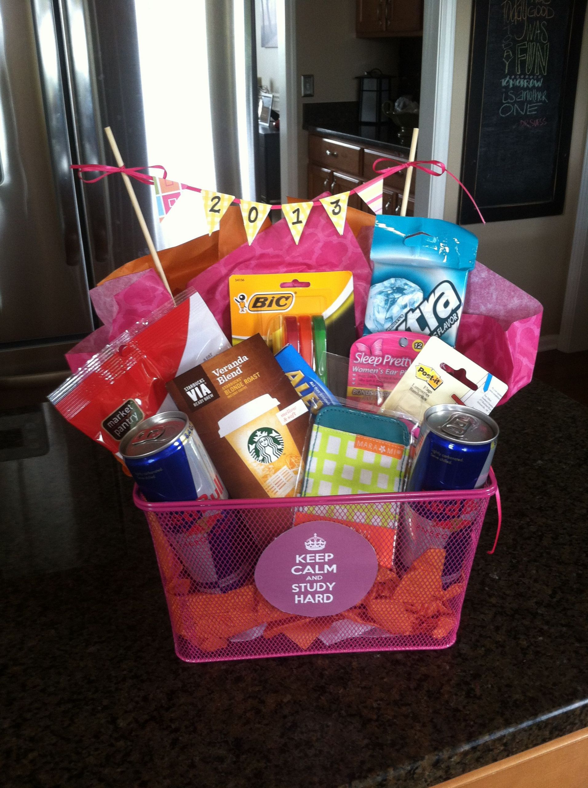 Birthday Gift Ideas For College Girl
 f to college t basket study t basket graduation