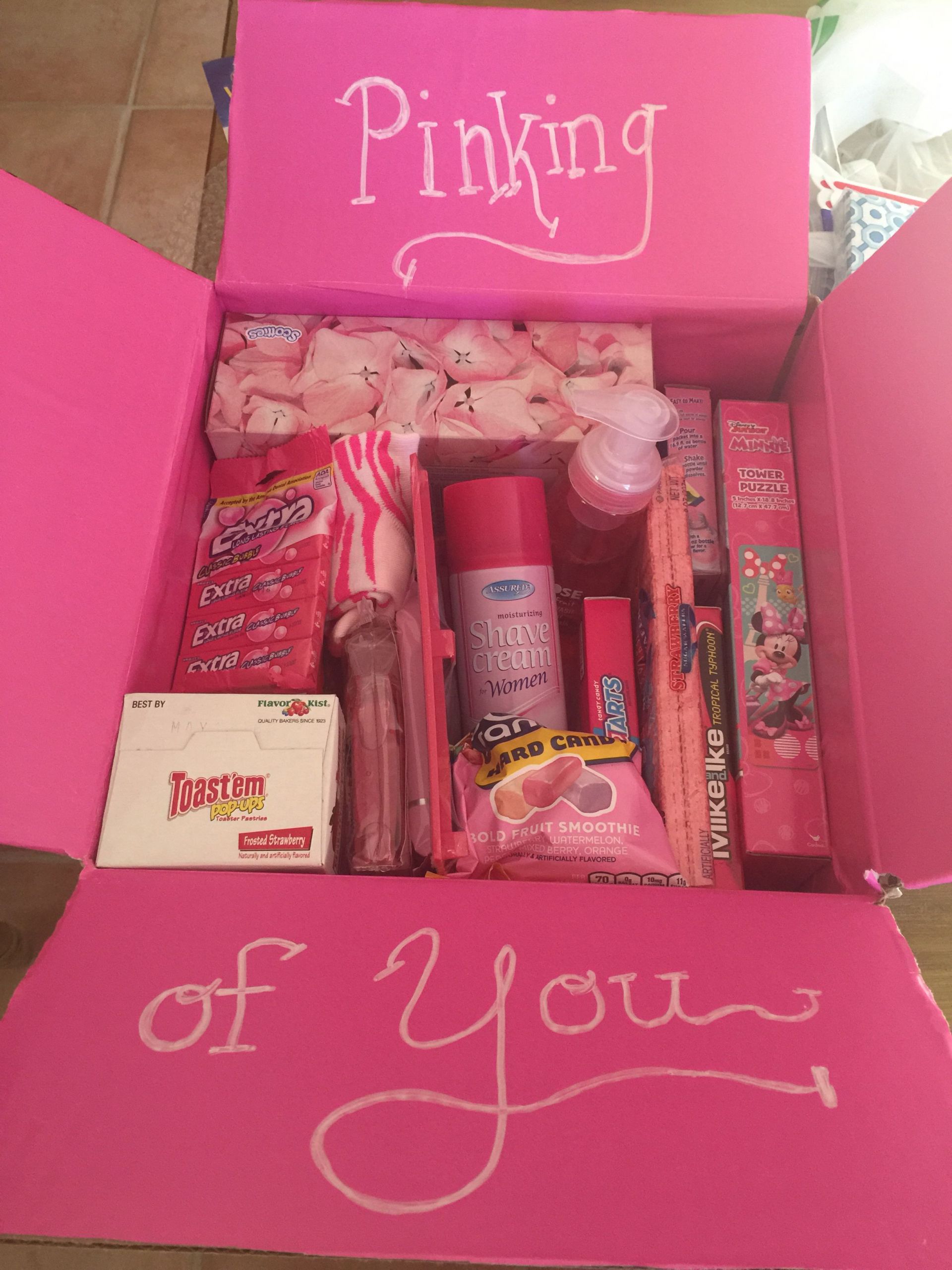 Birthday Gift Ideas For College Girl
 Pinking of you care package Female sol r on deployment