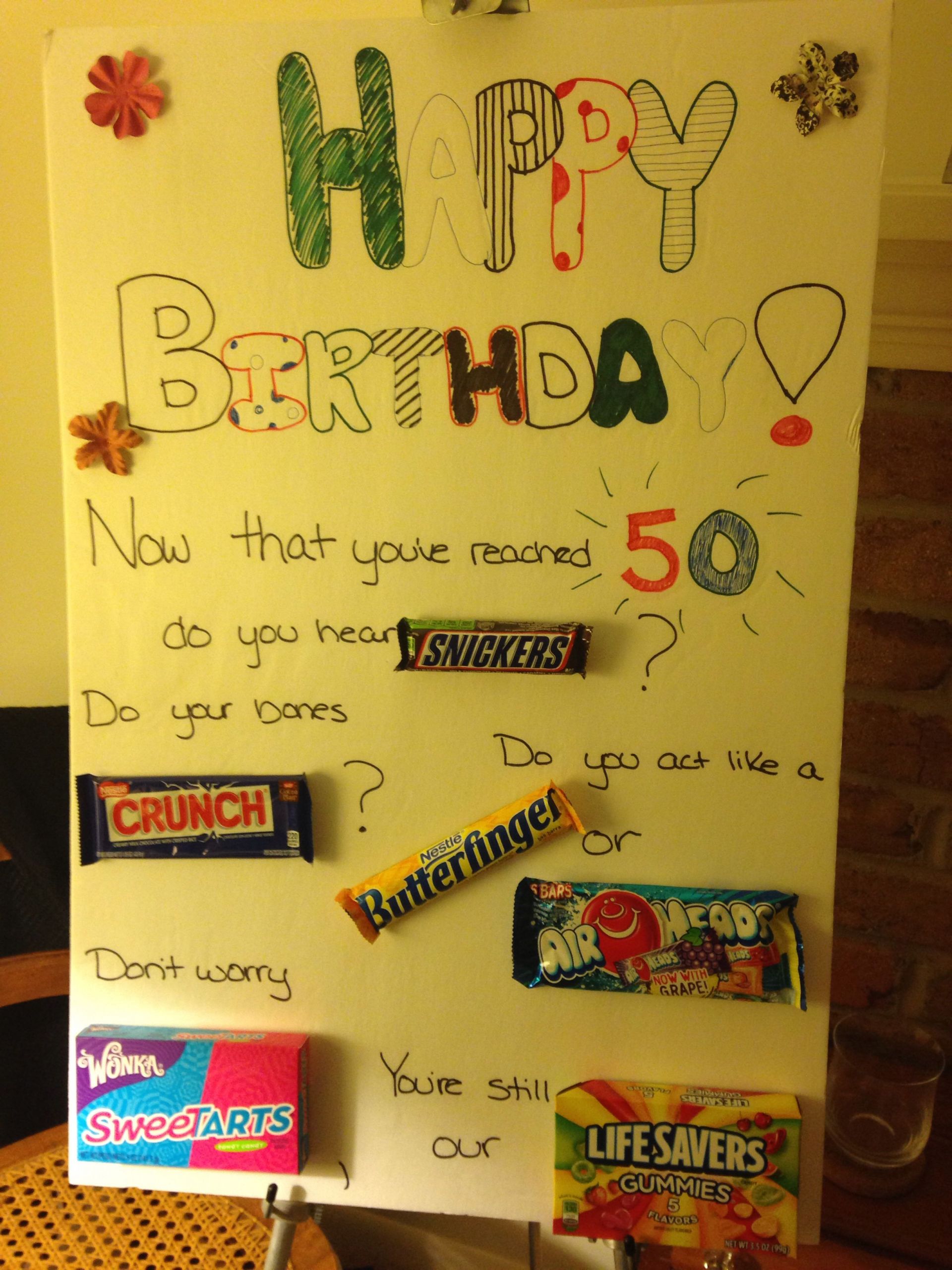 Birthday Gift Ideas For Mothers
 Homemade poster for mom s 50th birthday party