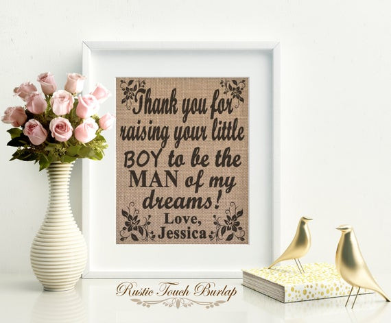 Birthday Gift Ideas Mother In Law
 Mother in law birthday t Mother of the by RusticTouchBurlap