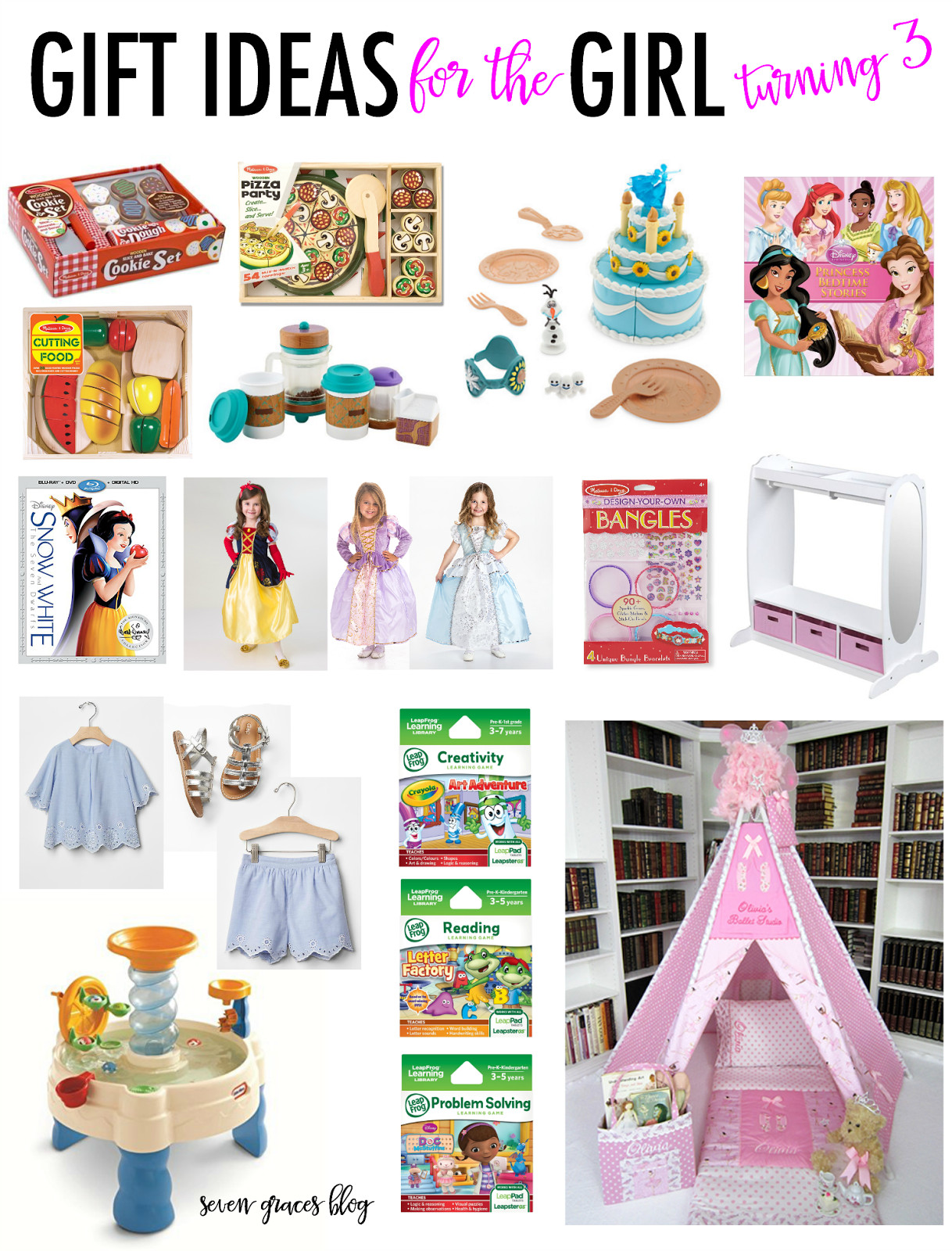 Birthday Gifts For 3 Year Old Girl
 Gift Ideas for the Girl Turning Three Seven Graces