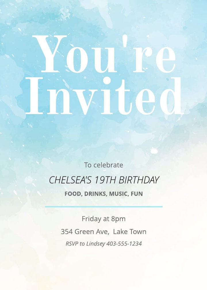 Birthday Invitation Template Free
 Free Printable Invitation Card Templates