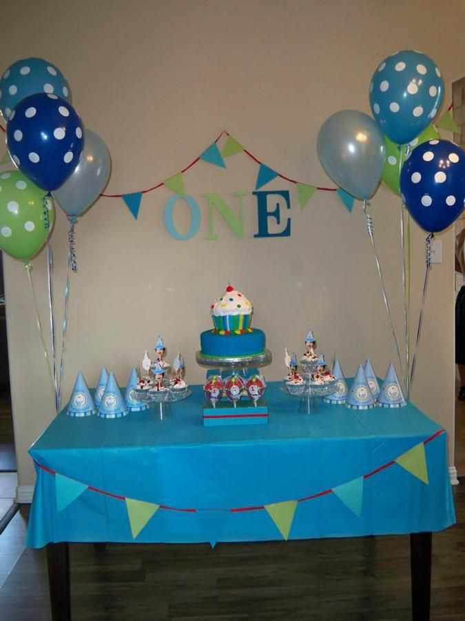 Birthday Party Decoration Ideas For Boy
 Hostess with the Mostess Boys Cupcake First Birthday