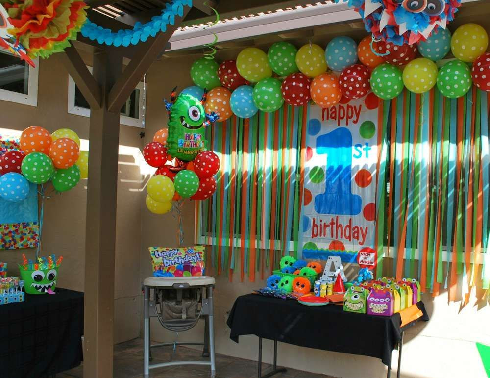 Birthday Party Decoration Ideas For Boy
 Monsters Birthday Party Ideas 2 of 28
