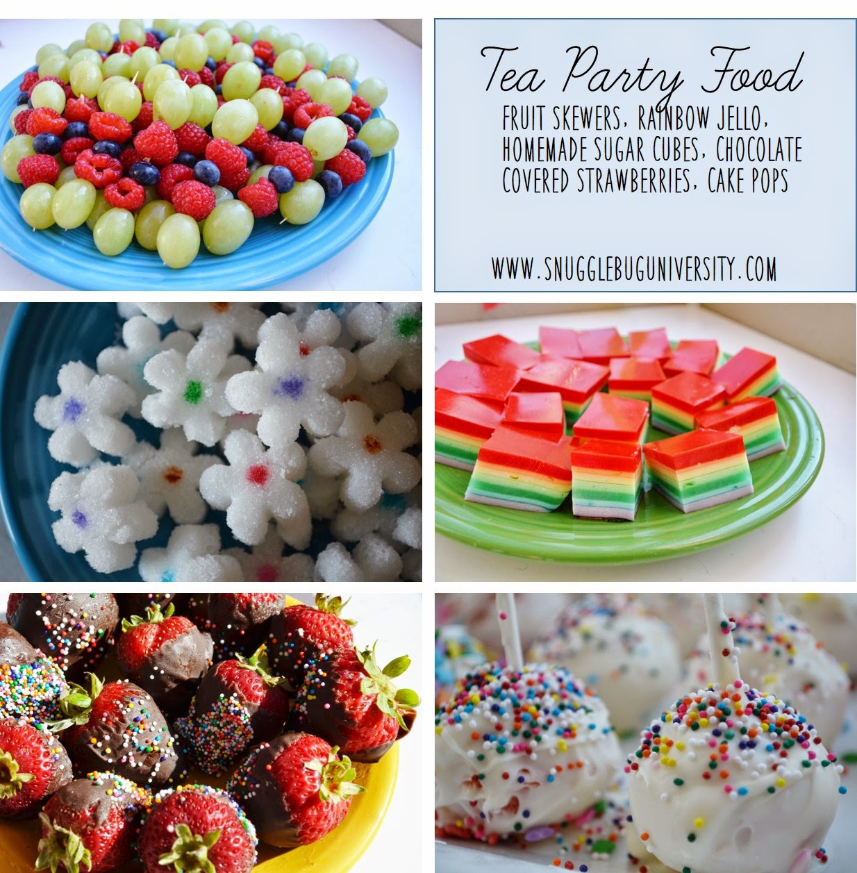 Birthday Party Food Ideas For 5 Year Olds
 Snugglebug University Rainbow Tea Party Birthday Party
