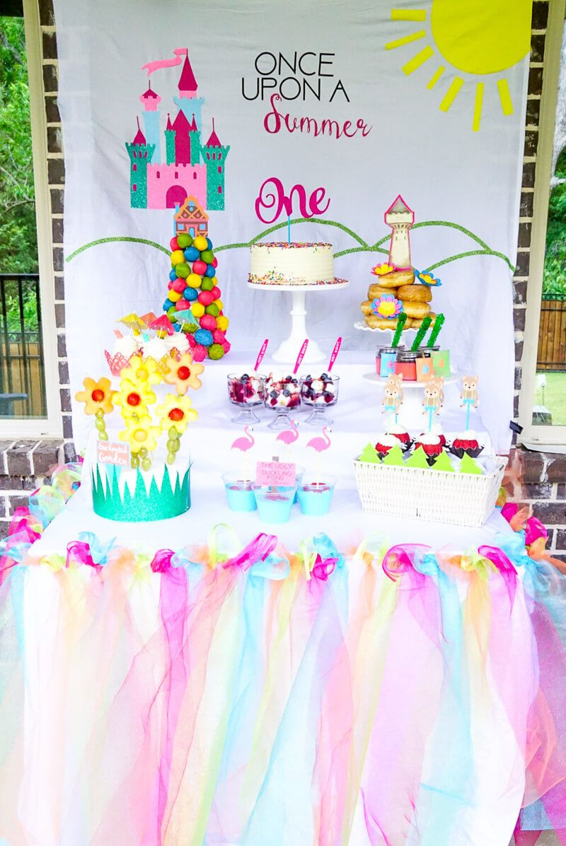 Birthday Party Themes For One Year Old Baby Girl
 ce Upon a Summer First Birthday Party Ideas