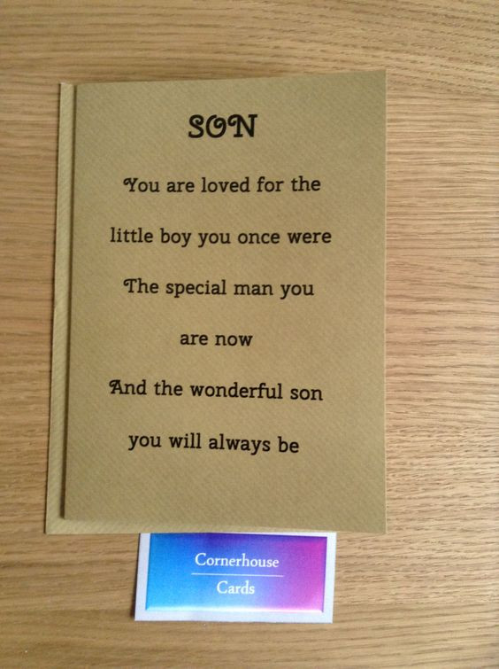Birthday Quotes For Sons
 Birthdays Cards and Sons birthday on Pinterest