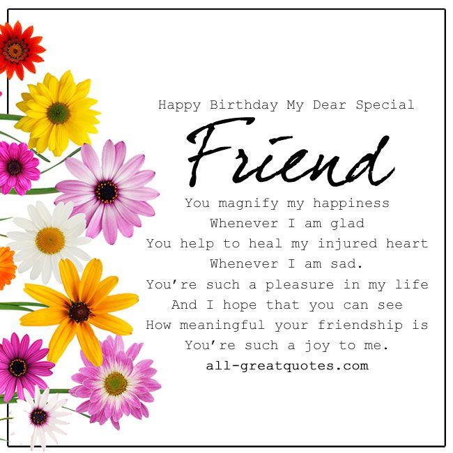 Birthday Quotes For Special Friend
 Beautiful Happy Birthday For Friends