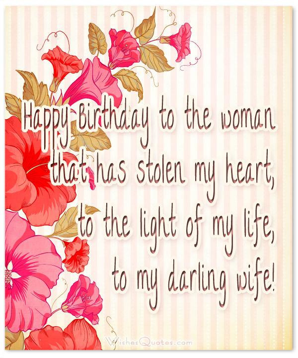 Birthday Quotes To Wife
 Birthday Wishes for Wife Romantic and Passionate