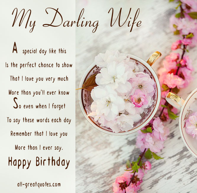 Birthday Quotes To Wife
 Quotes For Wife Birthday Memes QuotesGram