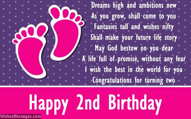 Birthday Wishes For 2 Year Old
 Happy 2nd Birthday Baby Boy Quotes