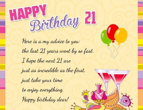 Birthday Wishes For 21 Year Old Son
 21st Birthday Quotes and Wishes