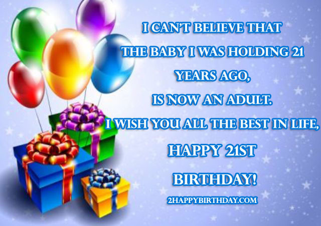 Birthday Wishes For 21 Year Old Son
 Happy 21st Birthday Wishes & Messages 2HappyBirthday