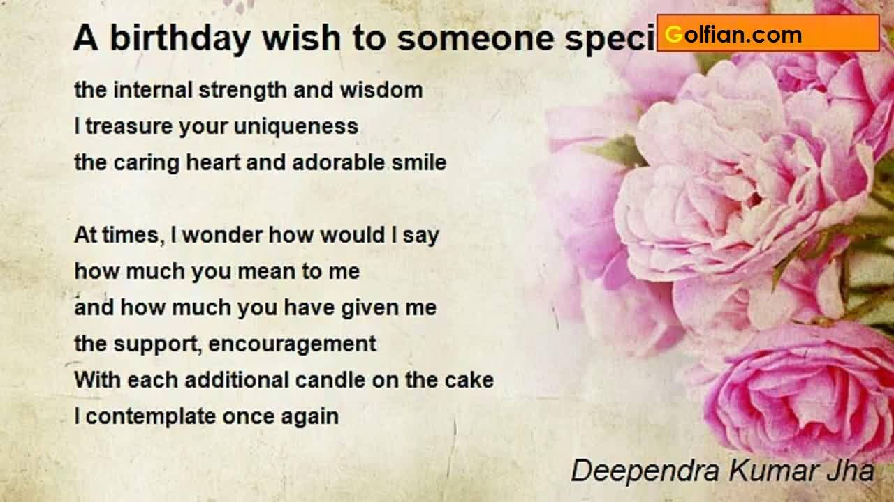 Birthday Wishes For A Special Person
 50 Famous Birthday Wishes For Someone Special
