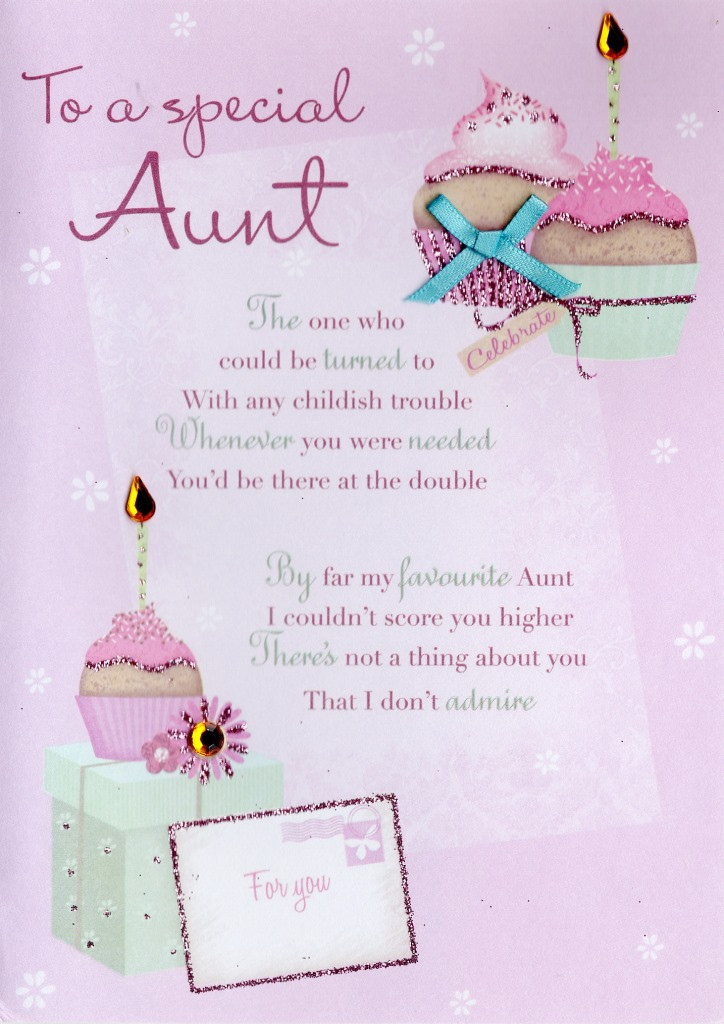 Birthday Wishes For An Aunt
 Special Aunt Birthday Greeting Card Second Nature Poetic