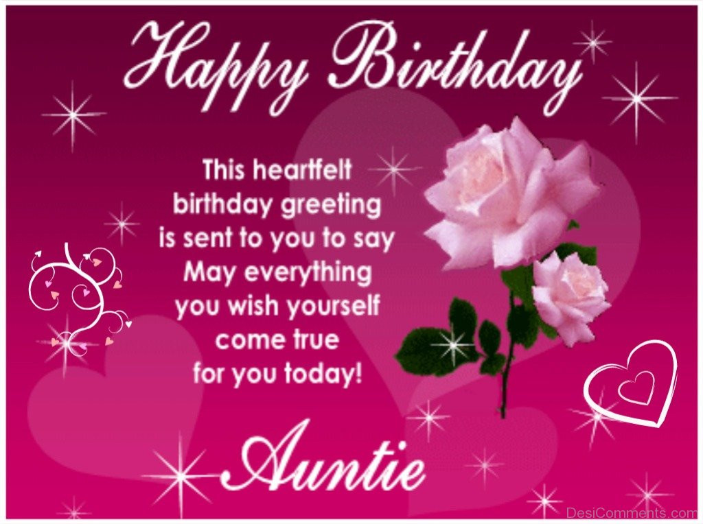 Birthday Wishes For An Aunt
 Birthday Wishes for Aunt Graphics for