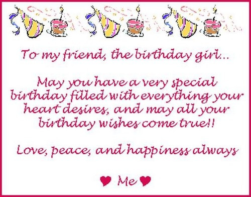Birthday Wishes For Best Friend Female Quotes
 Birthday Wishes For Best Female Friend