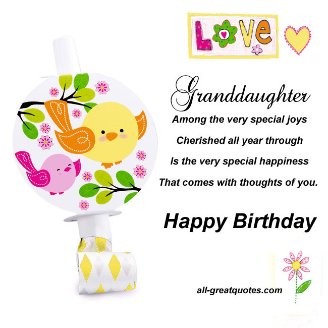 Birthday Wishes For Granddaughter
 Birthday Quotes For Granddaughter QuotesGram