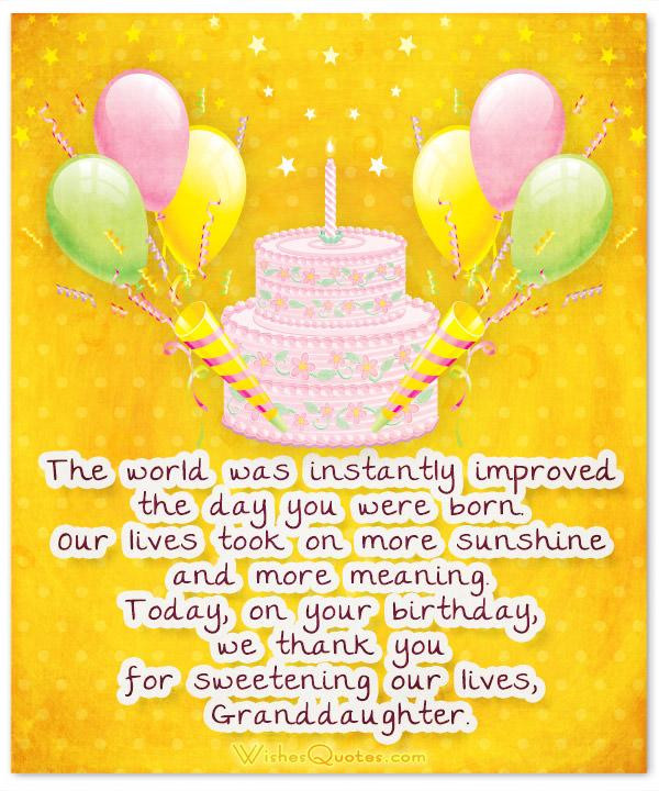 Birthday Wishes For Granddaughter
 Sweet Birthday Wishes for Granddaughter By WishesQuotes