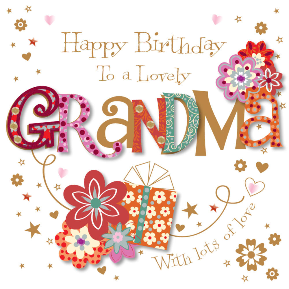 Birthday Wishes For Grandma
 Lovely Grandma Happy Birthday Greeting Card