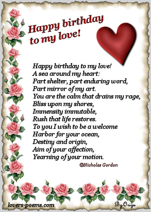 Birthday Wishes For My Love
 Happy Birthday My Love Quotes QuotesGram