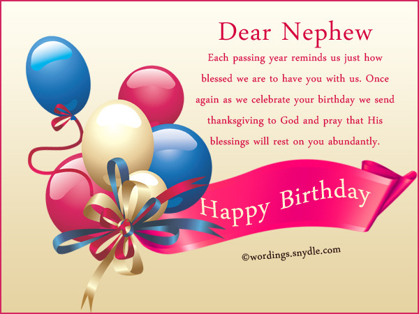Birthday Wishes For My Nephew
 Nephew Birthday Messages Happy Birthday Wishes for Nephew