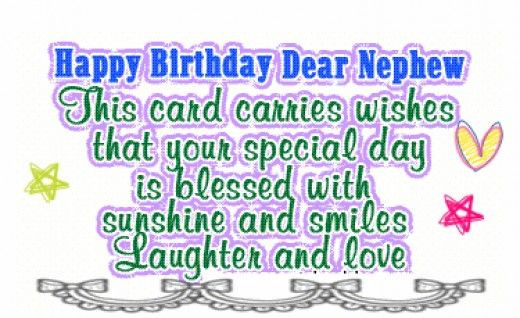 Birthday Wishes For My Nephew
 Happy Birthday Nephew Quotes from Uncle and Aunt