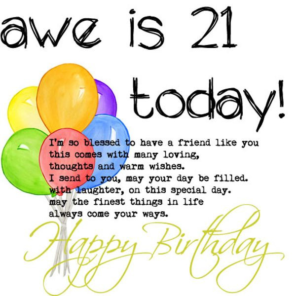 Birthday Wishes For Son Turning 21
 114 EXCELLENT Happy 21st Birthday Wishes and Quotes BayArt